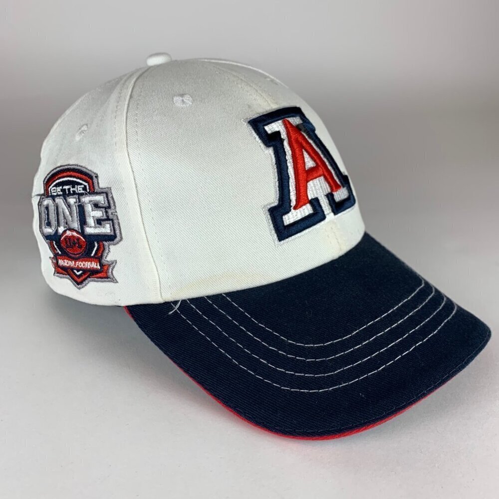 Arizona Wildcats Football NCAA White Navy Blue Be The One Strapback Hat